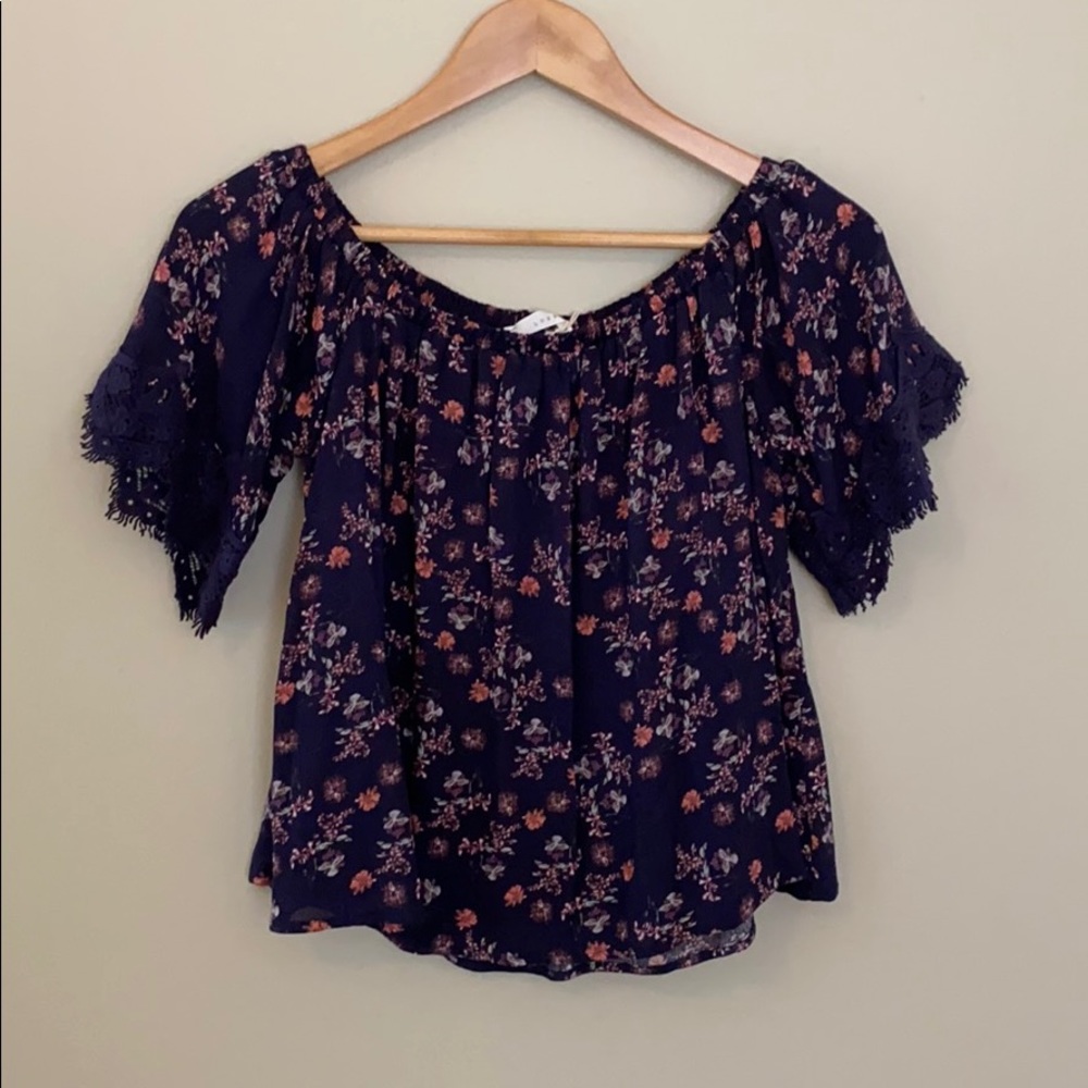 Floral off shoulder top